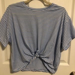 Striped tie t shirt